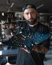 Eagle Ray Ceramic Wall Light – Handmade Ocean-Inspired Lamp
