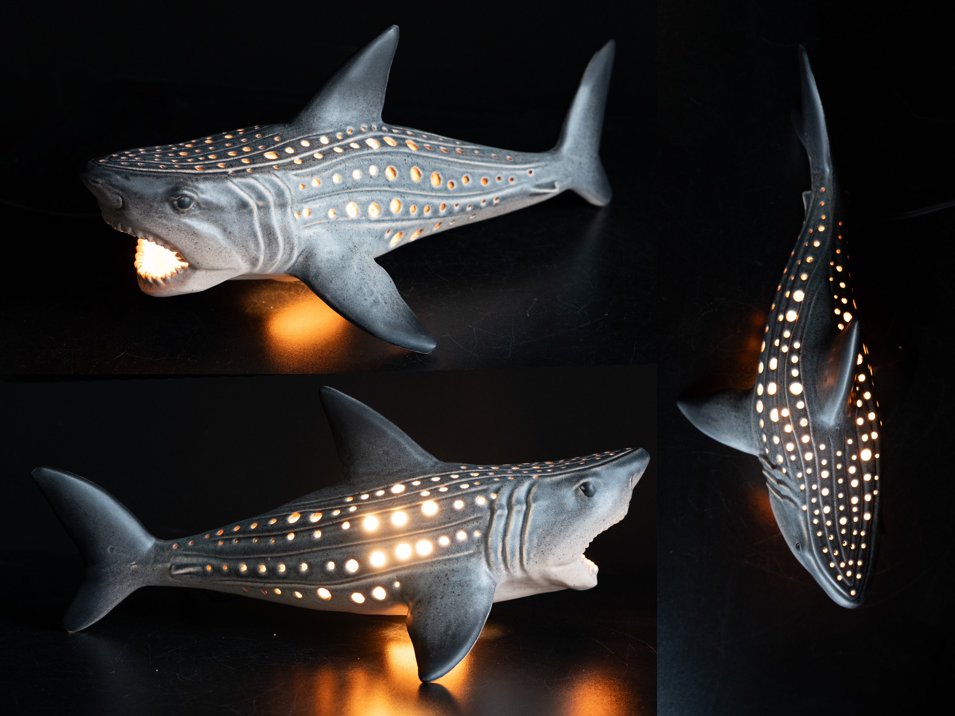 Handmade Great White Shark Lamp