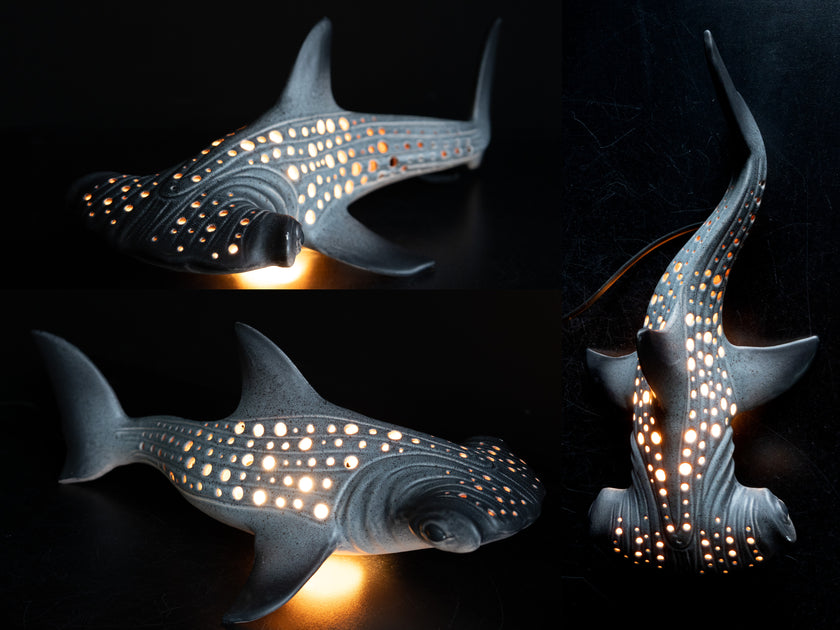 Ceramic Handmade Hammerhead Shark Night Light