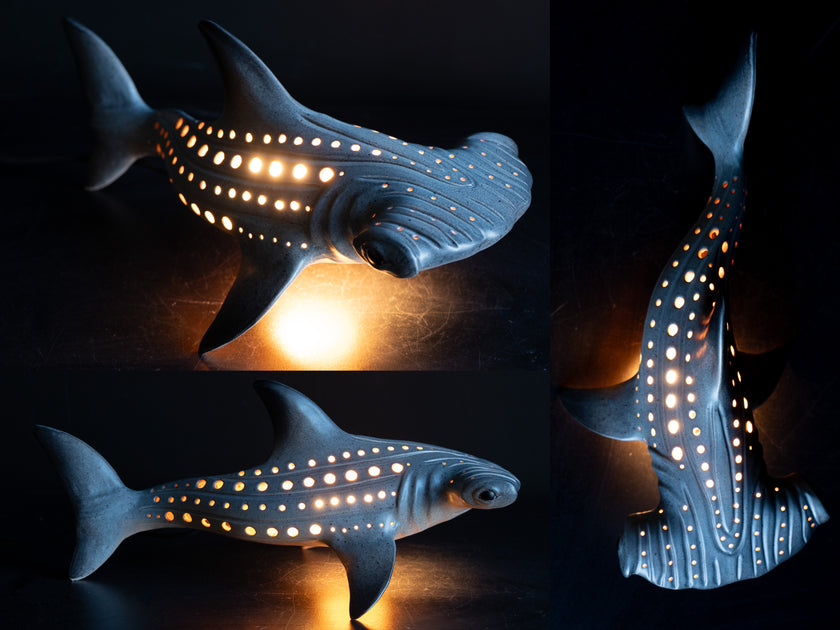 Ceramic Handmade Hammerhead Shark Night Light