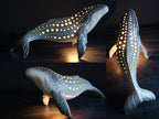 Realistic Humpback Whale Ceramic Lamp