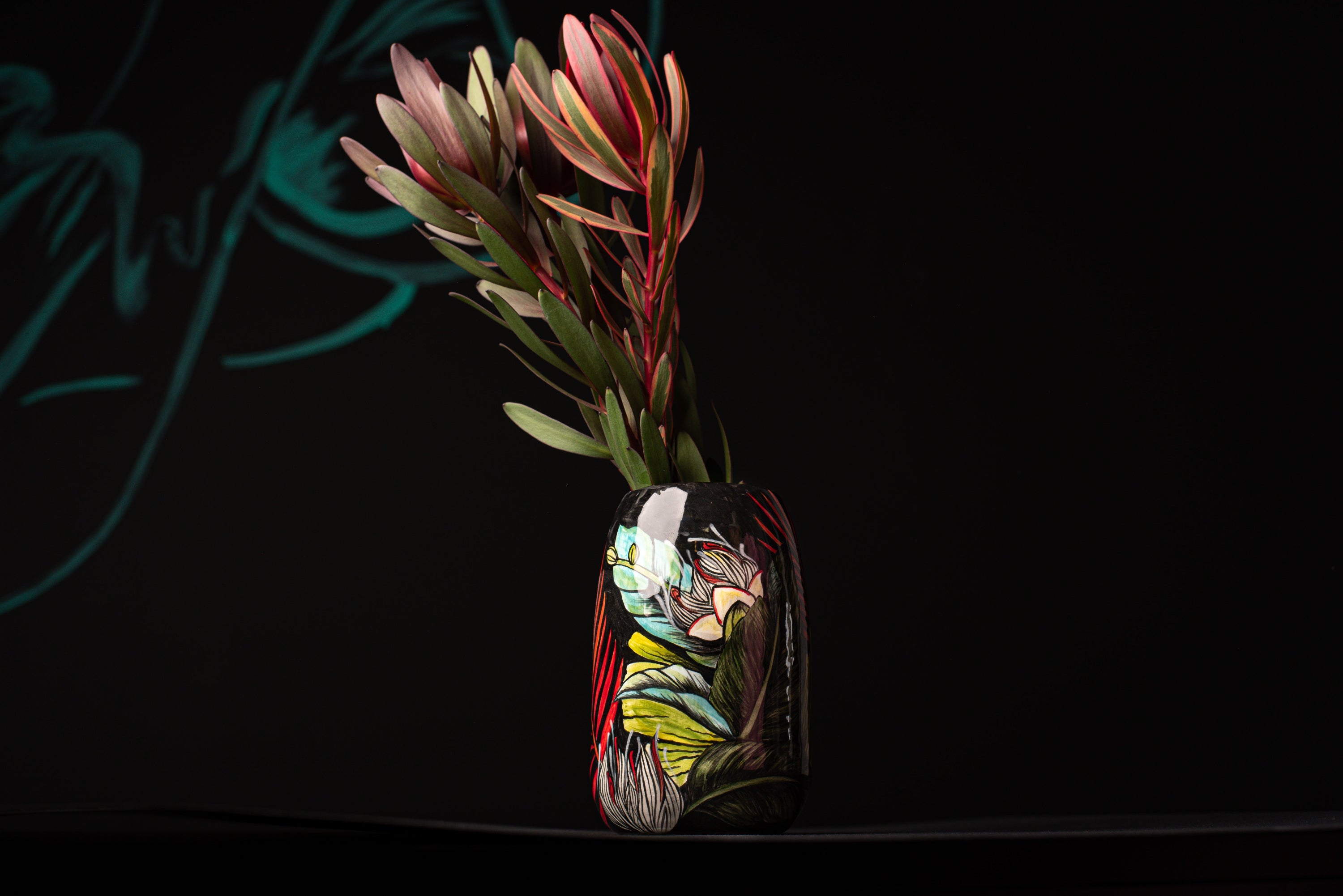 Colorful butterfly on a dark background