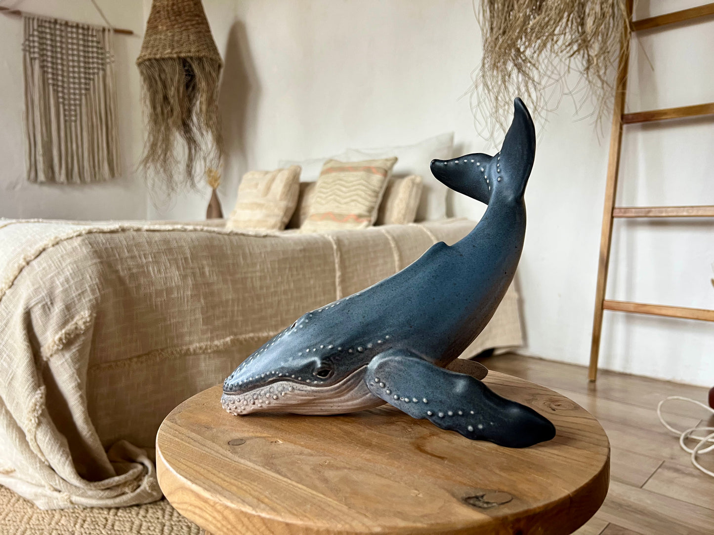 Humpback Whale Sculpture with Raised Tail