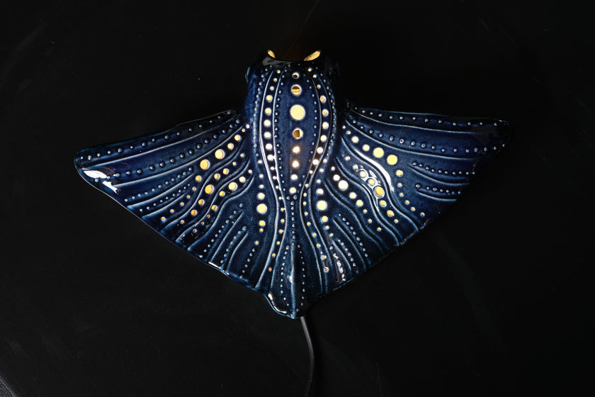 Manta Ray Ceramic Wall Lamp