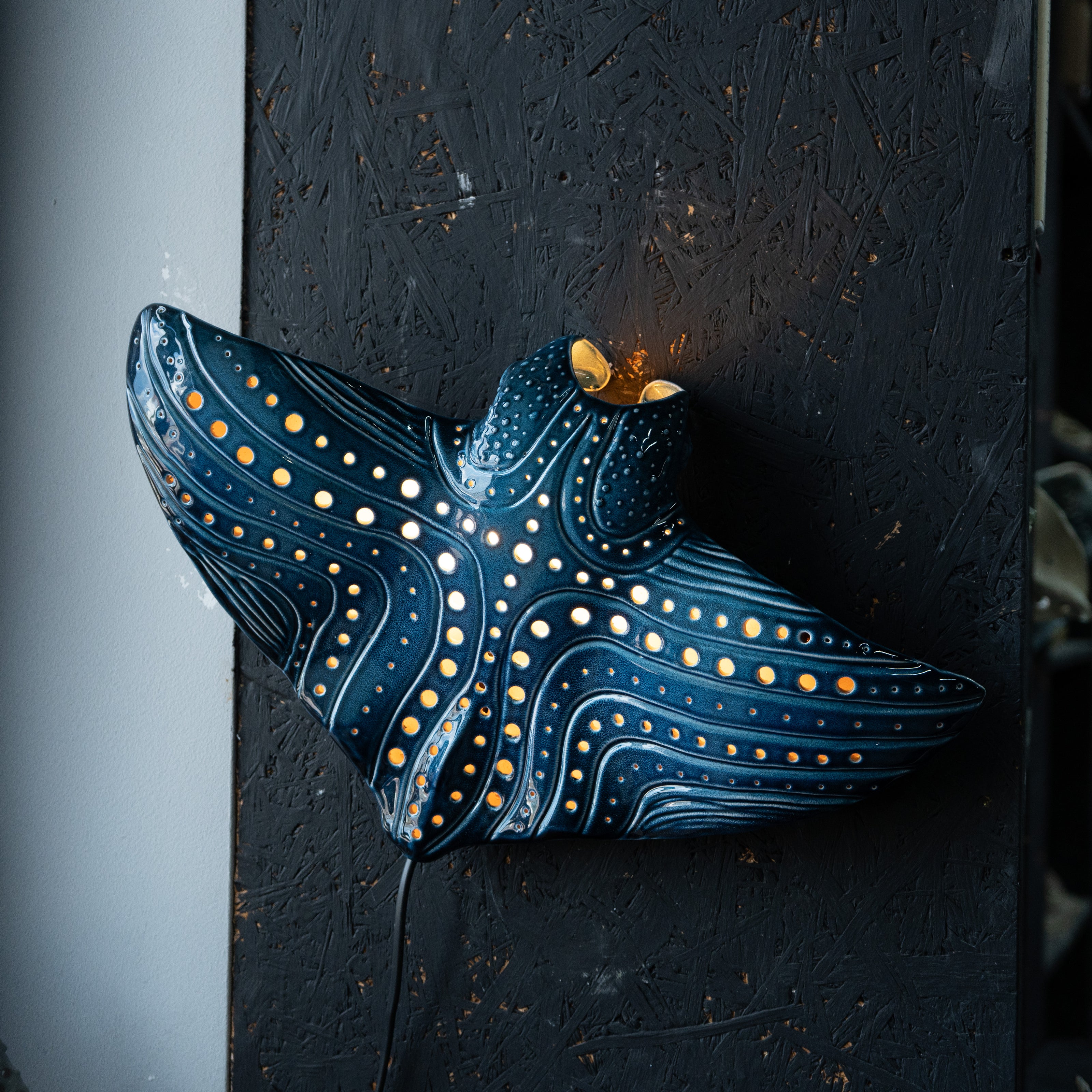 Manta Ray Ceramic Wall Lamp