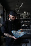Manta Ray Ceramic Wall Lamp | Handmade Ocean-Inspired Ceramic Sconce