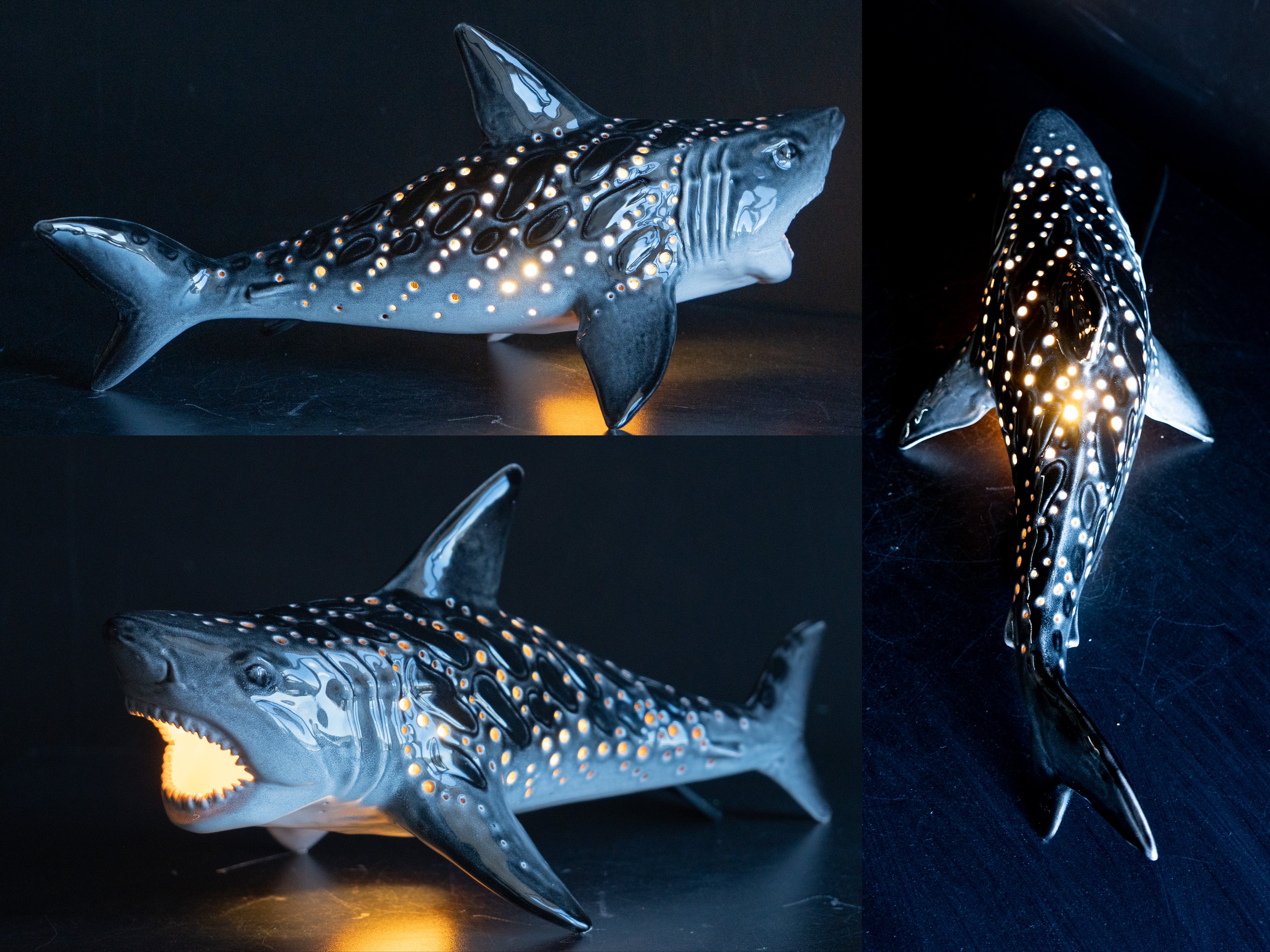 Handmade Great White Shark Lamp