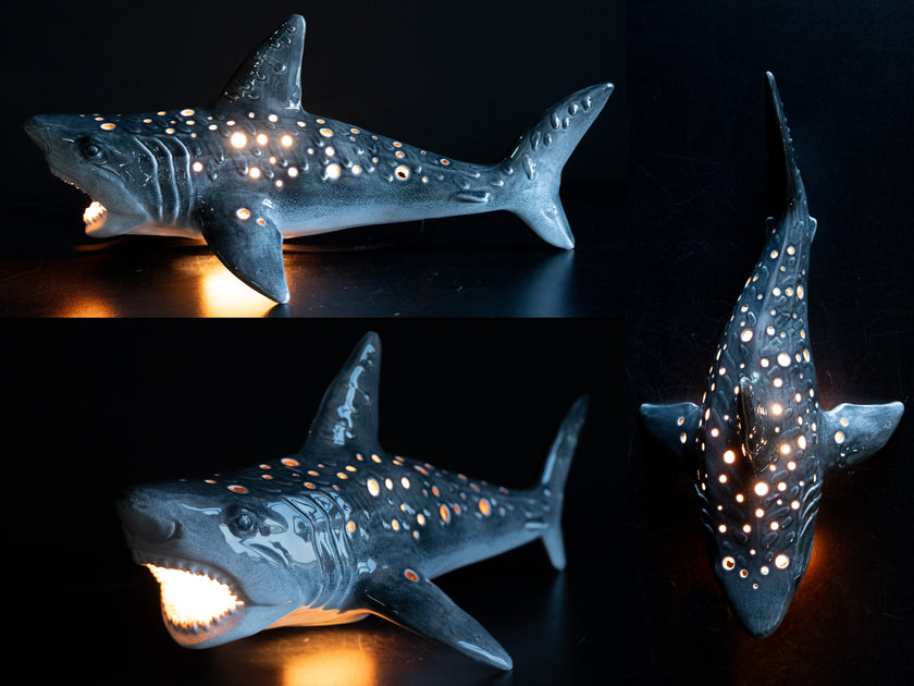 Handmade Great White Shark Lamp