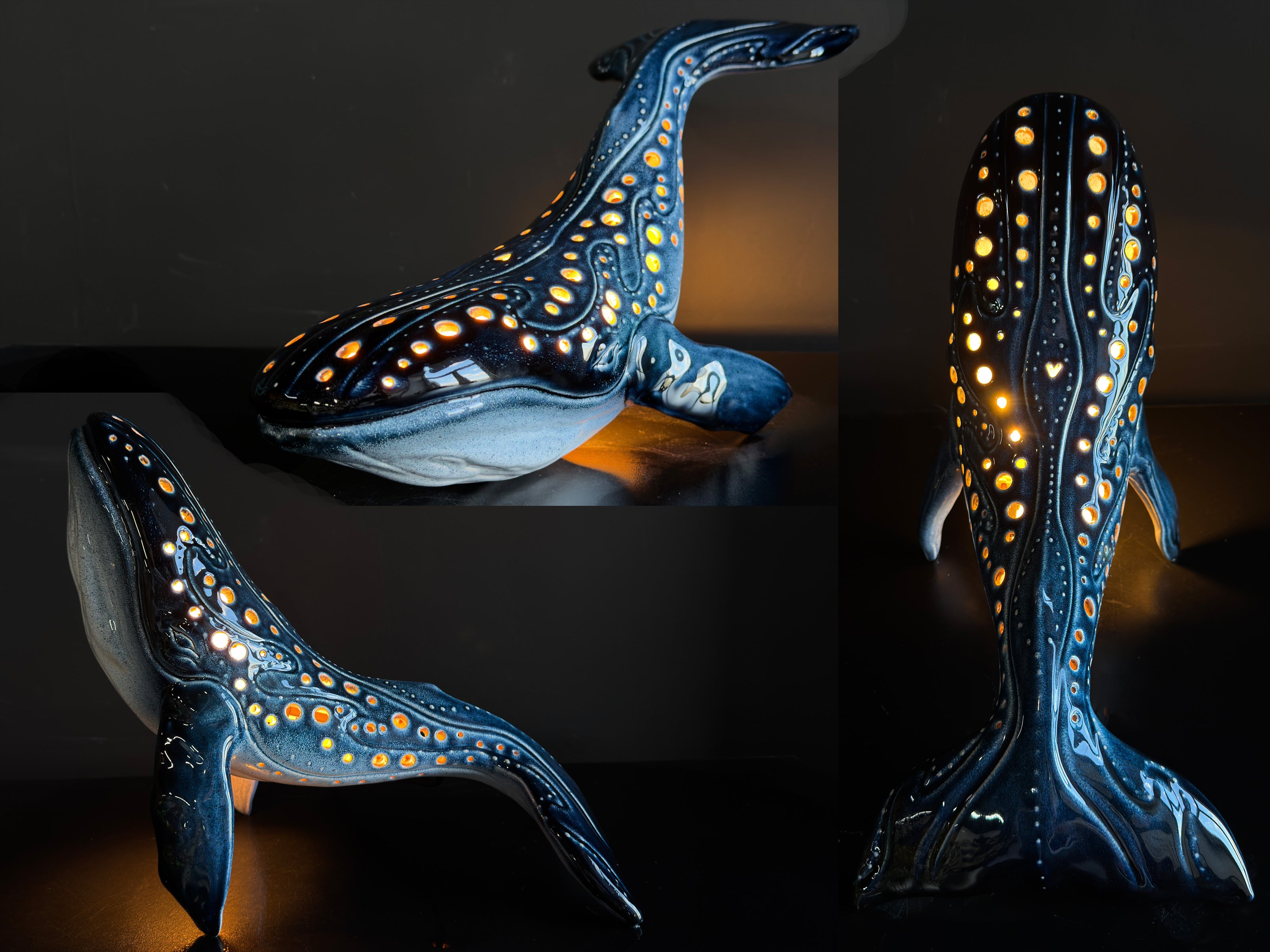 Lampe Baleine en Céramique Faite Main